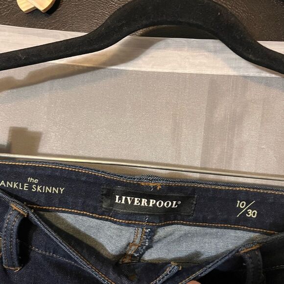 Liverpool Dark Wash The Ankle Skinny Jeans Size 10/30 - Picture 7 of 8